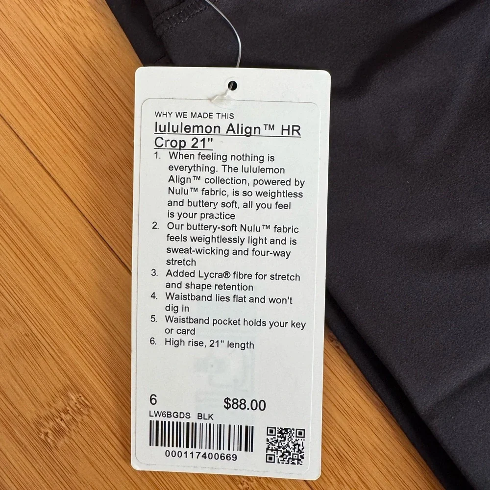 lululemon athletica Black Align HR Crop 21" - Picture 4 of 4